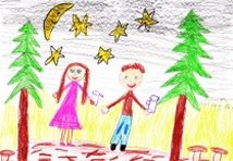 025	-	Perníková chaloupka - děti jdou do lesa
