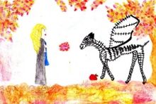 001	-	Luna Lovegood krmící v lese testrály